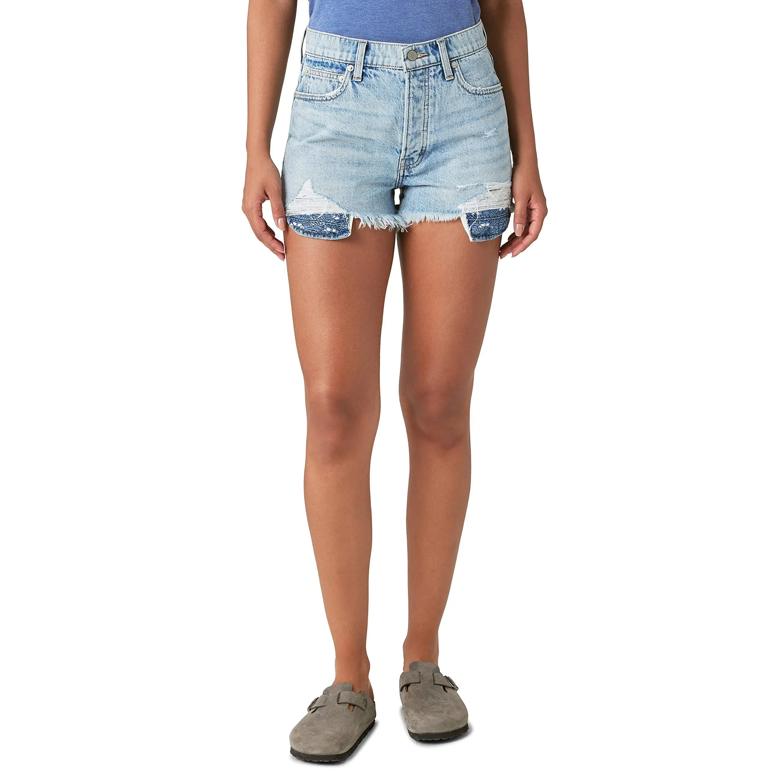 Lucky Brand Women's High-Rise Mom Shorts - Sunbeam - Size 28