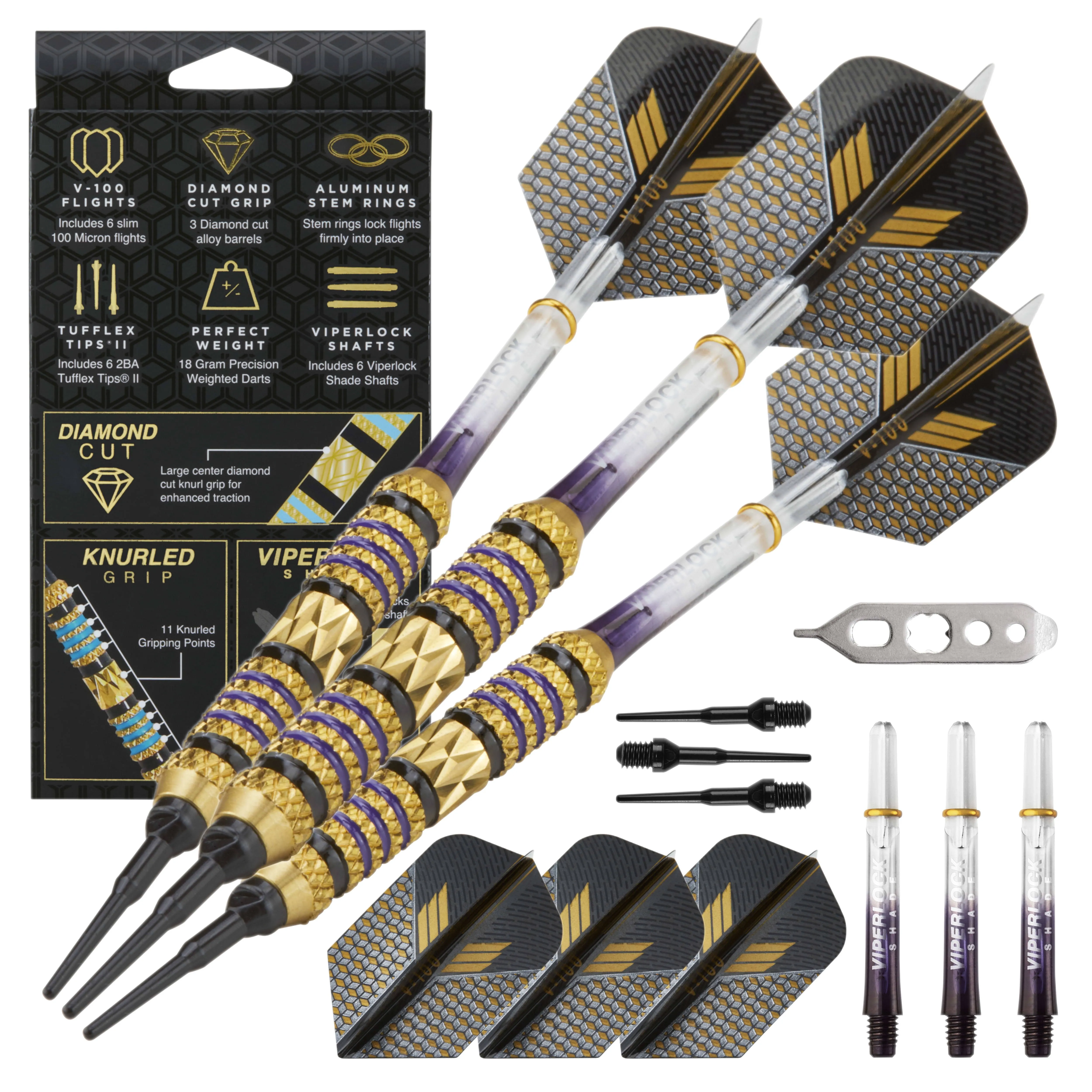 VIPER WIZARD DARTS FROM GLD 18 GRAM NEW SHIPS FREE BONUS FLIGHTS FREE 20-4004-18