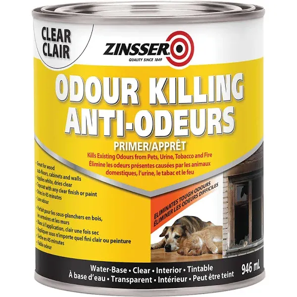 Rust-Oleum 316873 Odor Killing Primer, Clear, White, 946 mL