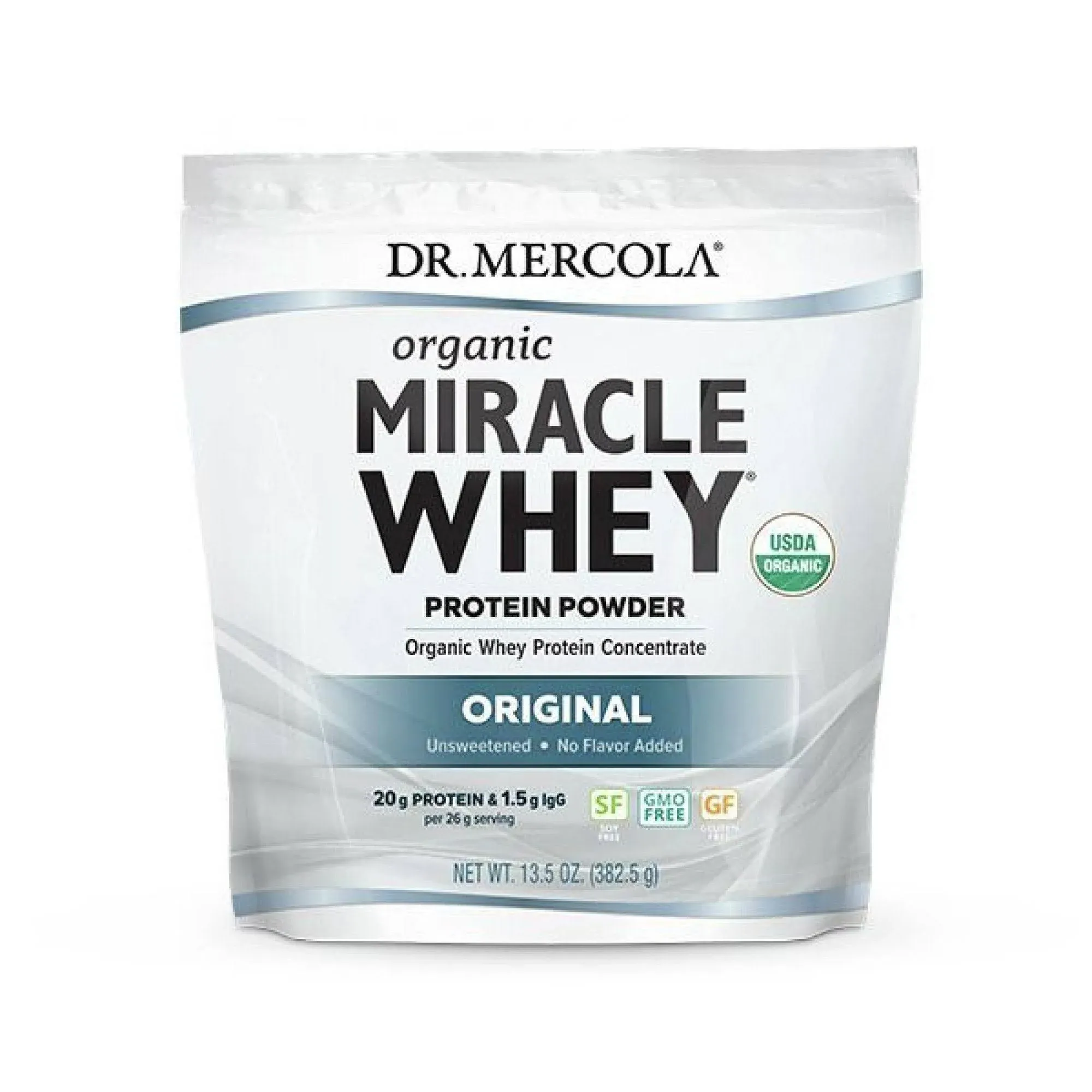 Dr. Mercola, Organic Miracle Whey Protein Power, 13.5 oz (382.5 g), Non GMO, Soy Free, Gluten Free, Non GMO, Soy-Free, Gluten Free, USDA Organic