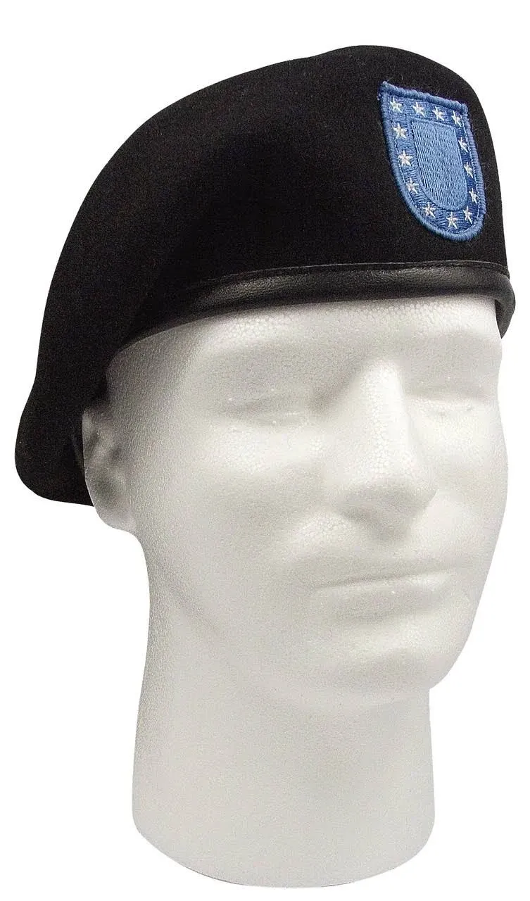 Rothco Inspection Ready Beret with Flash, Black