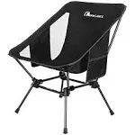 MOON LENCE Lighweight Foldable Camping Chair, Travel Backpack Chair, Portable & Ultralight, 400 lbs Folding Metal Chairs Heavy Duty for Outdoor Adventure, Hiking, Picnics & Beach