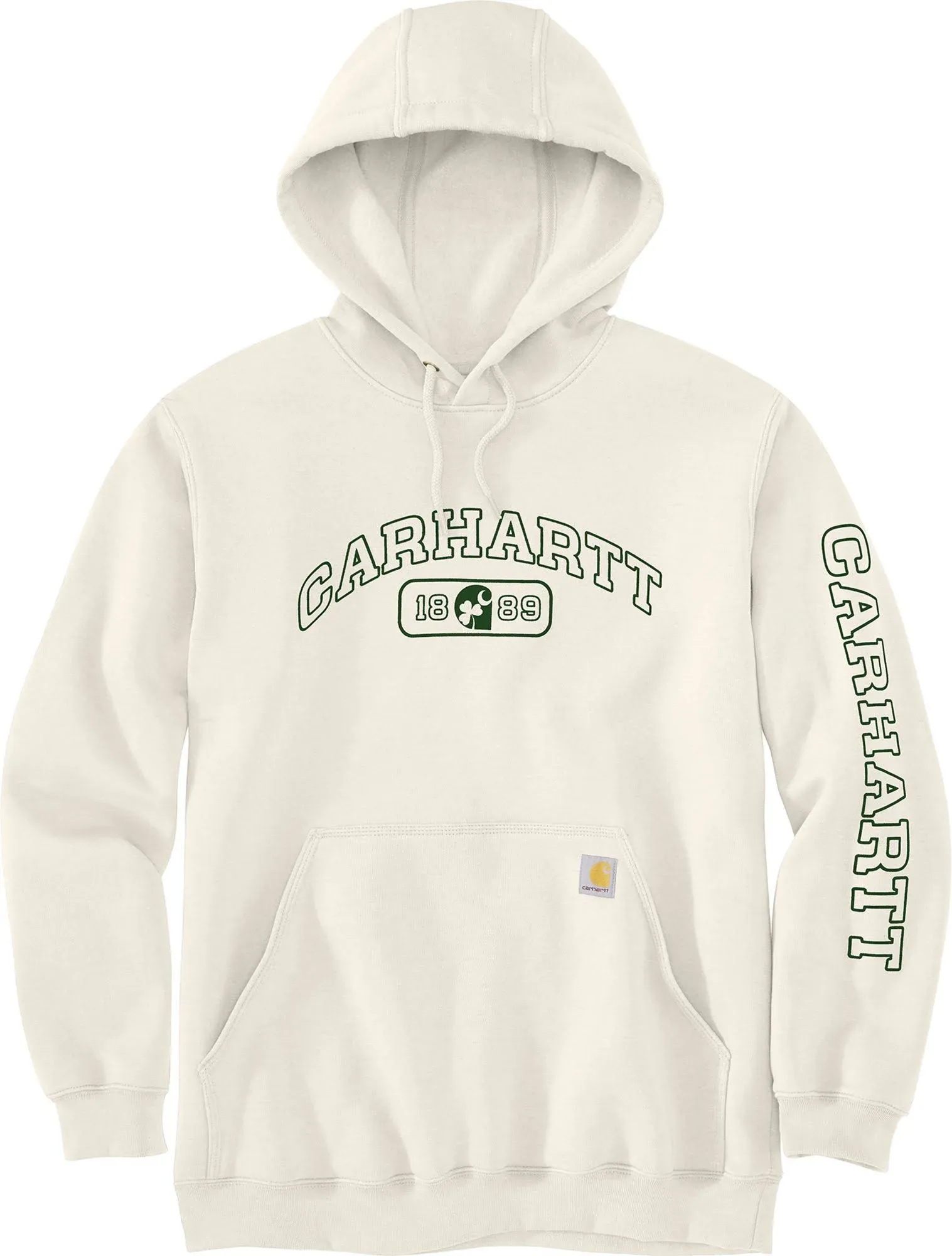 Carhartt Men's Loose Fit Midweight Hooded Shamrock Graphic Sweatshirt | Malt | L