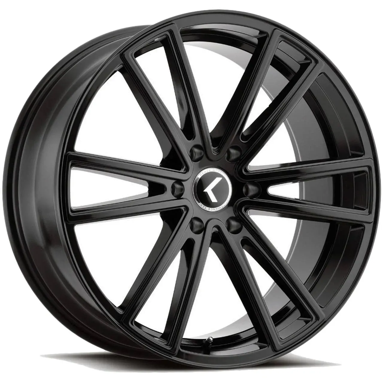 22x8.5 Gloss Black Wheel Kraze Lusso KR190 5x115 38