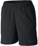 Columbia Mens Backcast III Omni-Shade Shorts Black Flat Front Pockets Knit M