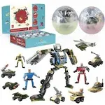 JMBricklayer Party Favors for Kids, 12 in 1 Robot Building Block Sets for 