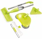 Ewbank 5 Piece Spray Mop, Sweeper & Window Cleaner, Green