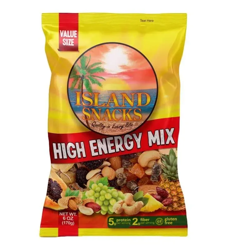 Island Snacks High Energy Mix 6 Ounce 6 Count