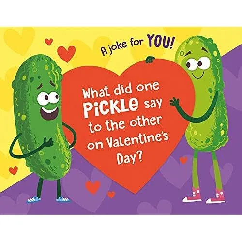 Peaceable Kingdom Valentines Day Silly Joke Cards - 28 Valentines Cards for Kids School Classroom Party Favors