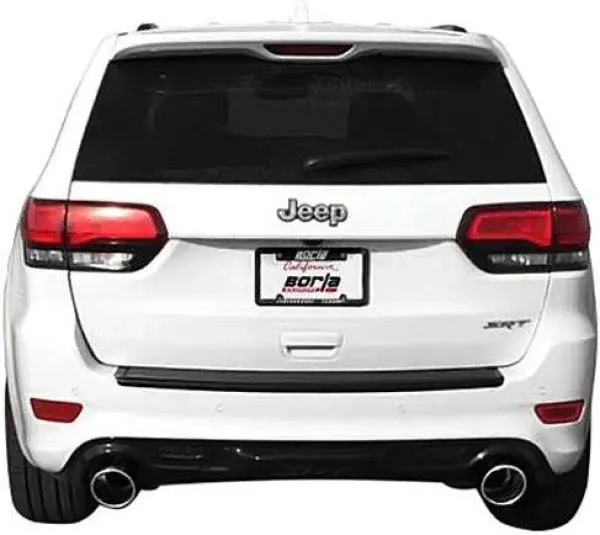 BORLA 140633 Cat-Back Performance Exhaust System for 2015-2021 Jeep Grand Cherokee SRT WK2 6.4L V8 T-304 Stainless Steel ATAK Sound Dual Split Rear Exit Single 5" Round Chrome Tips On Each Side