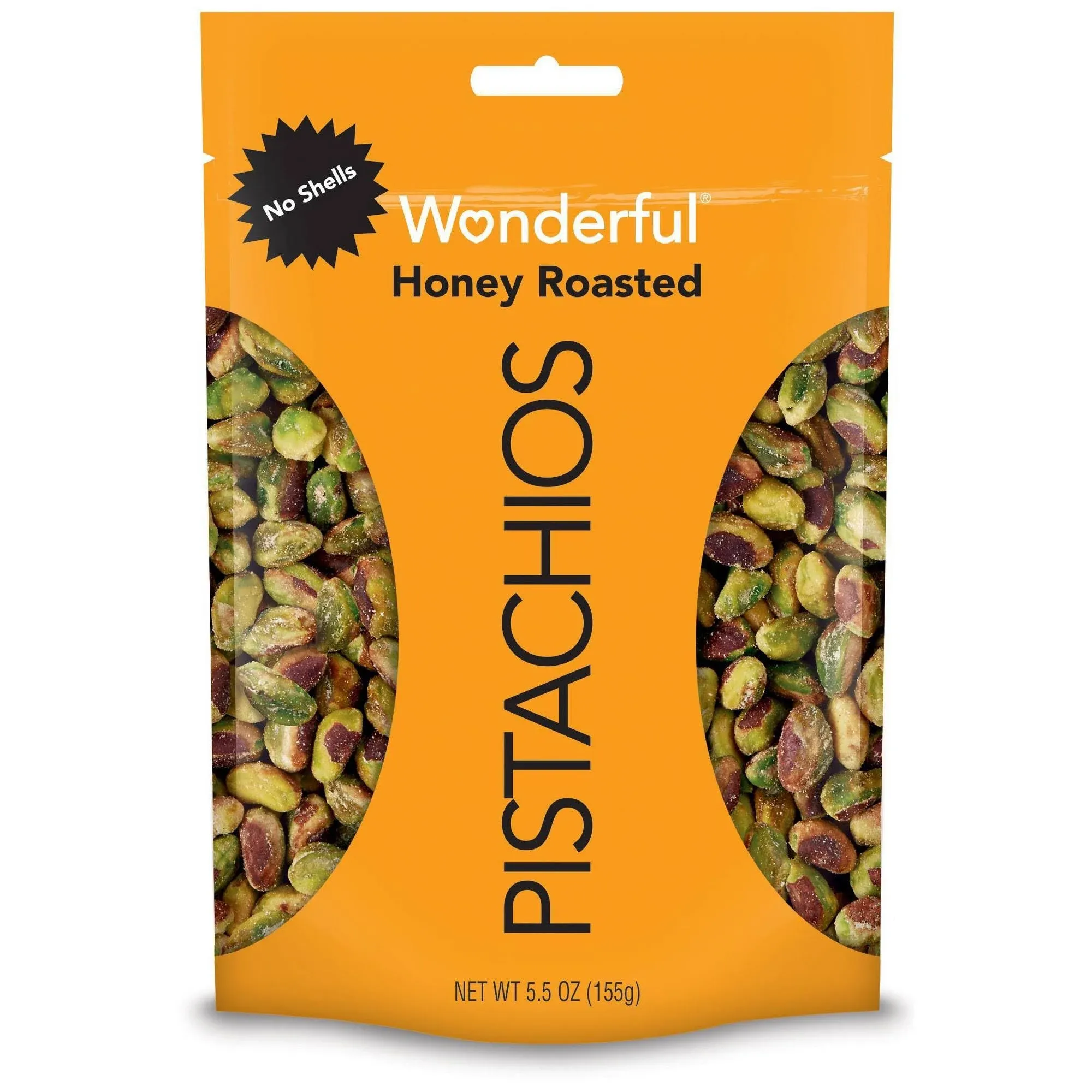 Wonderful Pistachios, sin Cáscara, Tostado con Miel, Bolsa Resellable de 11 Onzas