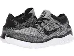 Nike Women's Women's Free Run Flyknit 2018 Running Shoe - White/Black - 7.5M