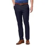 Haggar Men's Premium No Iron Khaki Slim-Fit Flat Front Pants - Navy