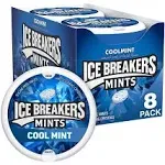 ICE BREAKERS Coolmint Sugar Free Breath Mints 1.5 oz Tins 8 Count