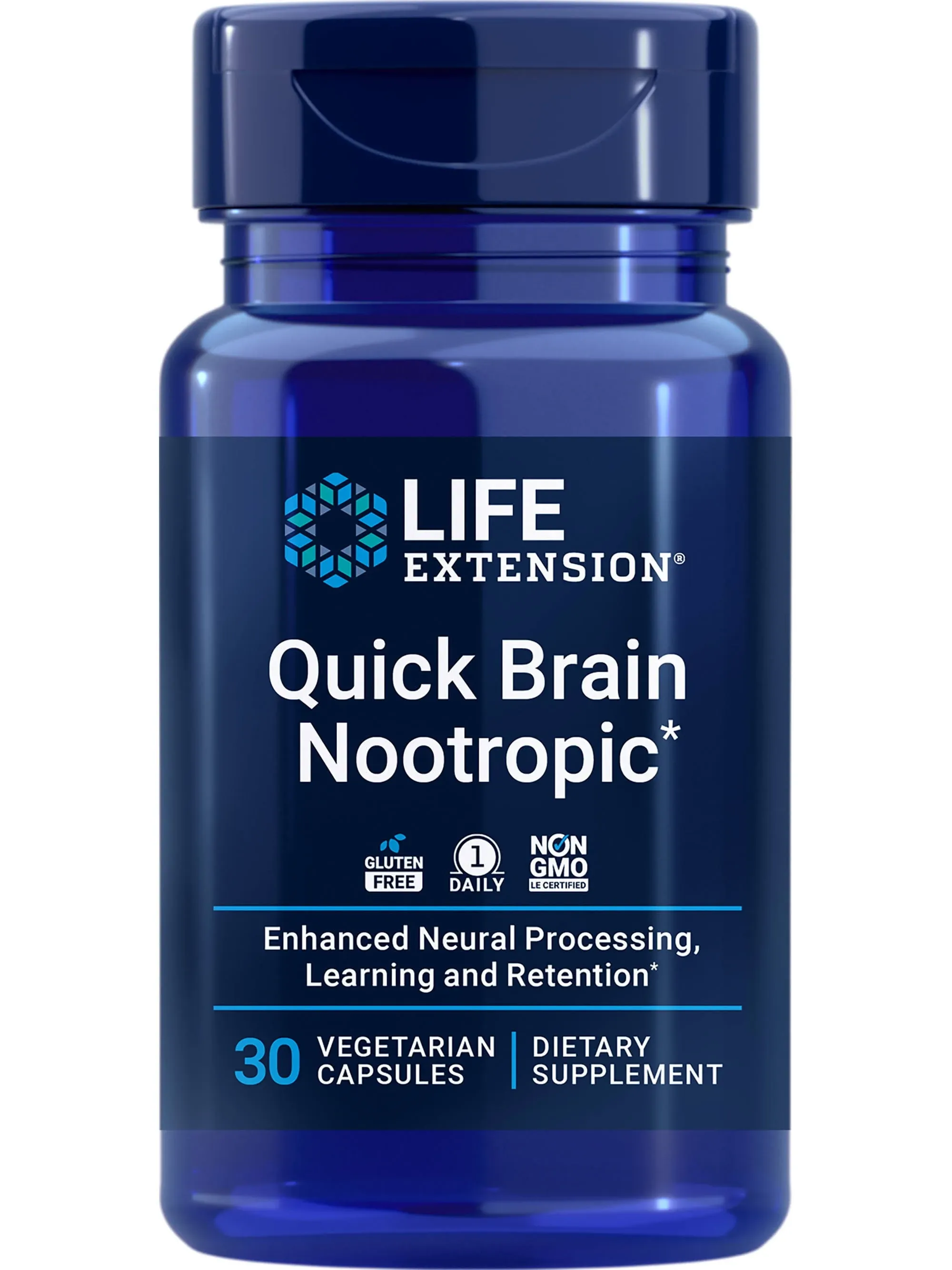 Life Extension Quick Brain Nootropic - 30 Vegetarian Capsules