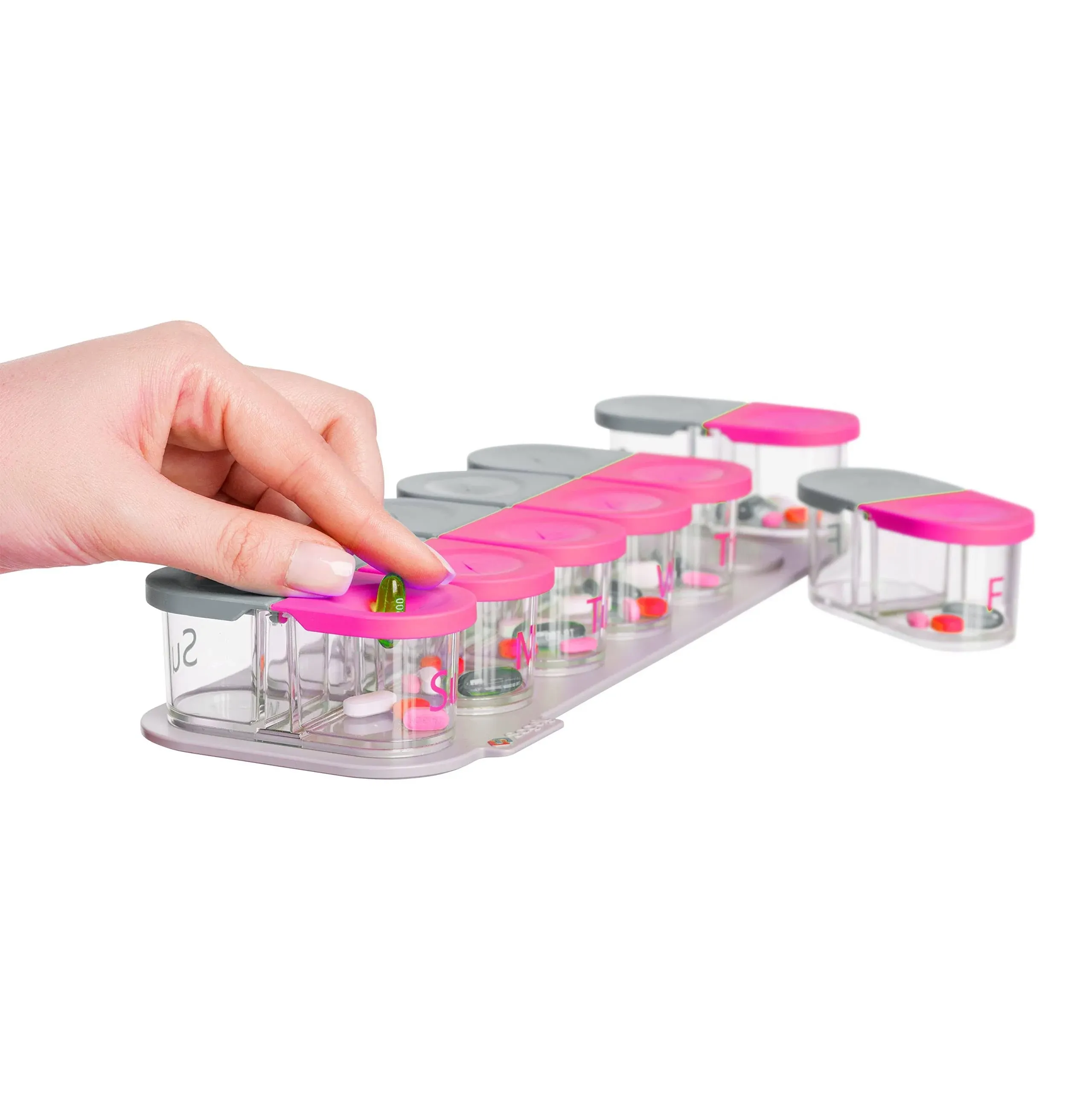 Smart Extra Large Weekly Pill Organizer 7 Day Pill Box 2 Times A Day With Free R