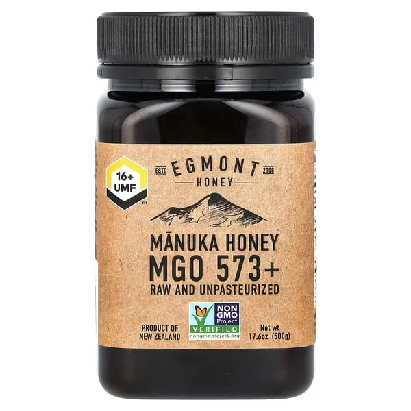 Egmont Honey, Manuka Honey, Raw And Unpasteurized, UMF 16+, MGO 573+, 8.82 oz (250 g)